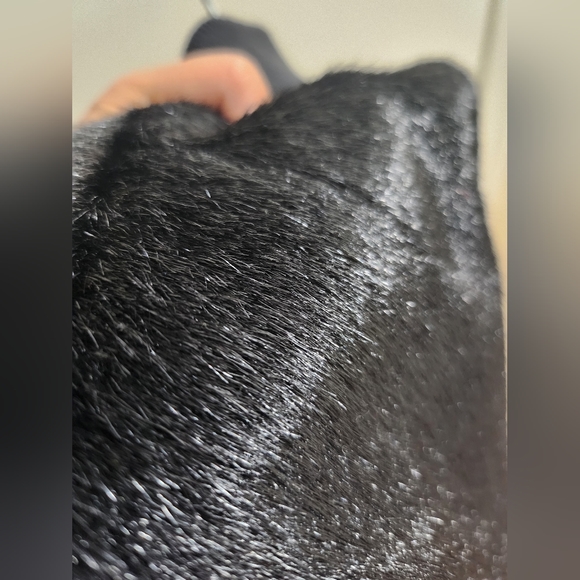Sold!Uniqlo black fur bomber jacket - Picture 3 of 6
